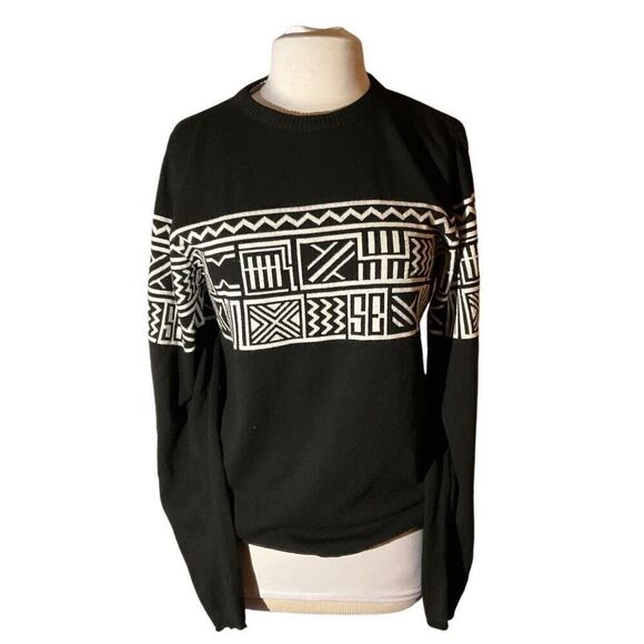 Men’s DeFacto Carpe Diem Crewneck Sweater, Medium. Blacl - Picture 3 of 16